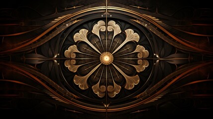 Poster - Abstract background with Renaissance style black and brown colors