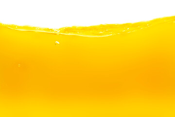 Poster - Close up bright orange juice texture for health and nature waves