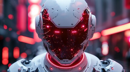 illustration AI robot using cyber security to protect information privacy.3D rendering .AI robot using cyber security to protect information privacy