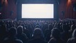 © Artcuboy - Captivated Audience A Blank Cinema Screen Draws the Crowd