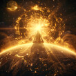 Illustration of Omnipotence: The Supreme Power Ruling Over The Universe