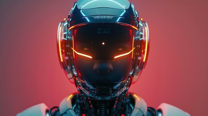 illustration AI robot using cyber security to protect information privacy.3D rendering .AI robot using cyber security to protect information privacy