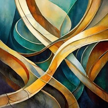 Abstract Background With Circles And Lines