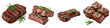 Meat or beef steak medium rare degree of doneness for cooking and grilling  On A Clean White Background Soft Watercolour Transparent Background