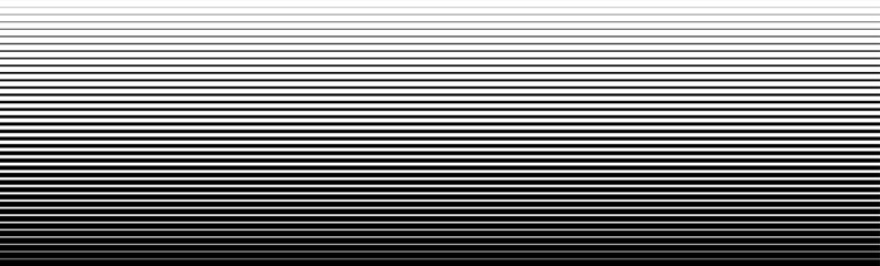 Wall Mural - thin line halftone gradation texture. faded horizontal stripe gradient background. repeating wide pa