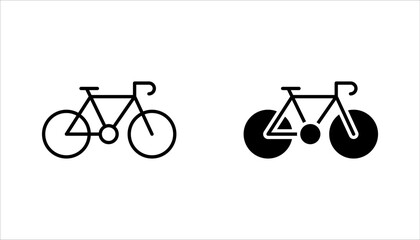 Wall Mural - Bike icon set vector logo template, vector illustration on white background