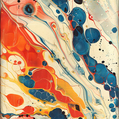 Wall Mural - turkish ebru water marbling art paper