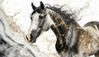 white horse in the dark, wallpaper Horse artistic marble effect illustration sculpture picture