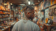 Man With Dreadlocks Standing in a Store