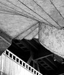stairs architecture detail Abstract background. non-obvious, architecture, black and white, monochrome. City, entrance to the mountain