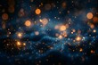 Abstract background with bokeh defocused lights and stars
