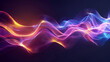 Soundwave smooth curved lines Abstract design elements, generative Ai