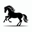 © sahenur89 - horse silhouette vector illustration White Background, icon, farm animal Template