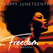 Juneteenth Free-ish Since June 19, 1865. Freeish Design of Banner. Black Lives Matter. Juneteenth Independence Day. Freedom or Emancipation day