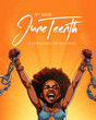 Juneteenth Free-ish Since June 19, 1865. Freeish Design of Banner. Black Lives Matter. Juneteenth Independence Day. Freedom or Emancipation day