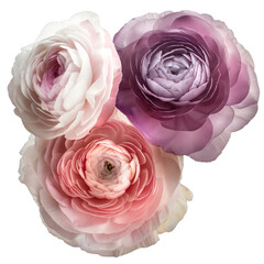 Wall Mural - Ranunculus flower isolated on white background