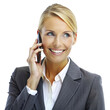 Businesswoman talking on a cell phone - PNG file