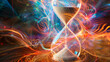 Hourglass of Perpetual Energy A Dynamic Visualization of Time s Eternal Flux