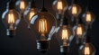 Light Bulbs Concept, Generative AI
