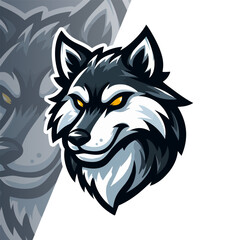 Wall Mural - wolf mascot logo vector illustration
