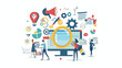 Marketing search engine optimization. Digital seo imp