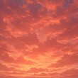 Majestic Orange and Red Sunset Clouds