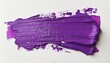 Purple brushstroke on snow-white background creating abstract impression