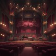 © RobertGabriel - Step into the grandeur of a vintage theater, featuring opulent velvet seats, an ornate stage, and classic architecture that evokes a bygone era.