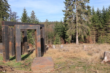 Poster - Blick auf die Herbstlichen Wälder bei Schmallenberg im Sauerland	