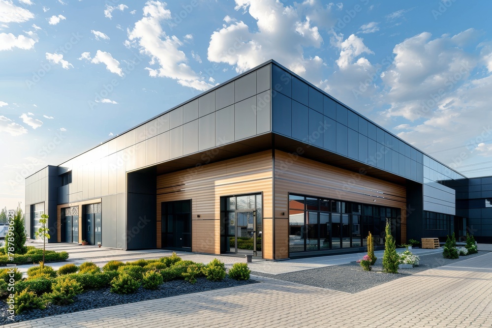 Store Outside Offce Building Outside of contemporary warehouse with office unit Stock Photo | Adobe ...