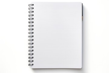 Wall Mural - Blank notebook isolated on white background