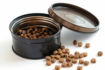 Sticker - Pet food can on white background