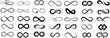 © Arafat - Infinity symbols collection, for logo design, branding, mathematical representation. Various infinity icon styles, simple to artistic. Endless, eternal, limitless concept
