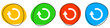 4 bunte Icons: Software Update - Button Banner