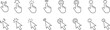 Set of Computer mouse click cursor icons line styles with editable stock. Load symbols. Modern vectors for web sites or mobile apps. Arrows and hands click designs isolated on transparent background.