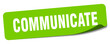 © B-design - communicate sticker. communicate label