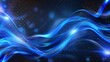Light animation: blue wind air flow, cold fresh wave modern, clean magic neon breeze motion with glow, 3D conditioner speed and energy power line with dust, transparent ice stream, and vacuum vortex