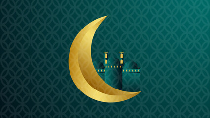 Wall Mural - moon islamic background