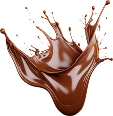 Wall Mural - milk chocolate splashing isolated on white or transparent background,transparency