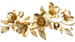 © mizan - Ornamental gold flowers isolated on a transparent background