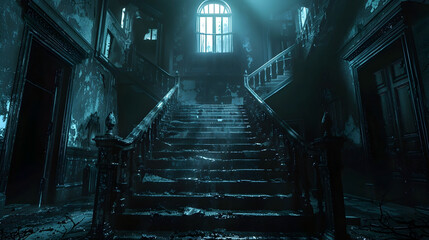 Haunted Mansion's Captivating Spirits Bound by the Dark Arts of Witchery in a 3D Render