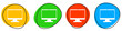 4 bunte Icons: Computer Monitor - Button Banner