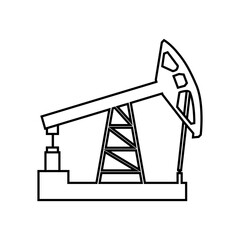 Wall Mural - Pump Jack icon vector. Oil illustration sign. Oil Drilling symbol. Oil Pumping logo.