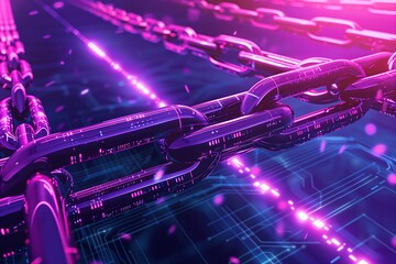 abstract blockchain technology background, cryptocurrency and secure digital transactions concept
