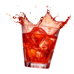 Fototapete - cocktail splashing isolated on a white background