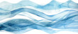 © Iryna - abstract blue waves watercolor background