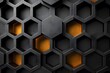 Yellow and Black Hexagonals. Generative AI