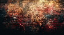 A Brick Wall With A Red And Brown Color Scheme