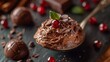 Chocolate mousse delicious gourmet