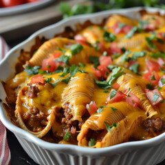 Cheesy Taco Stuffed Shells 